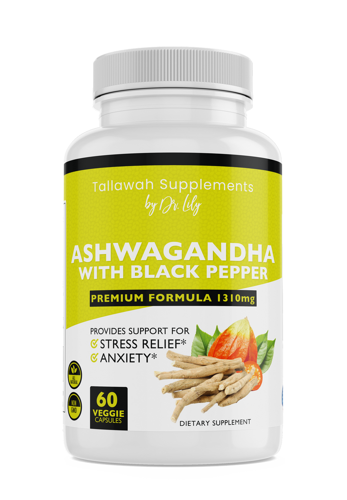 Tallawah Supplement by Dr Lily Ashwagandha with Black Pepper
