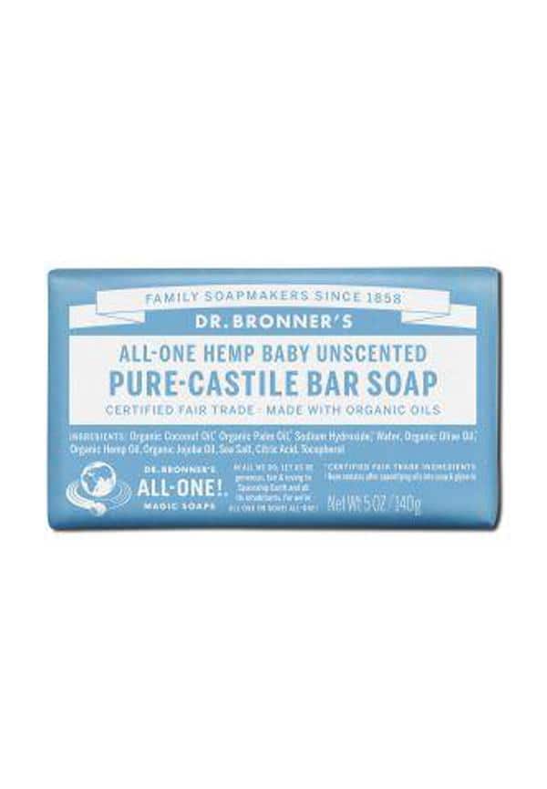 Dr Bronner's Organic Bar Soaps Pure Castile Unscented Baby Mild