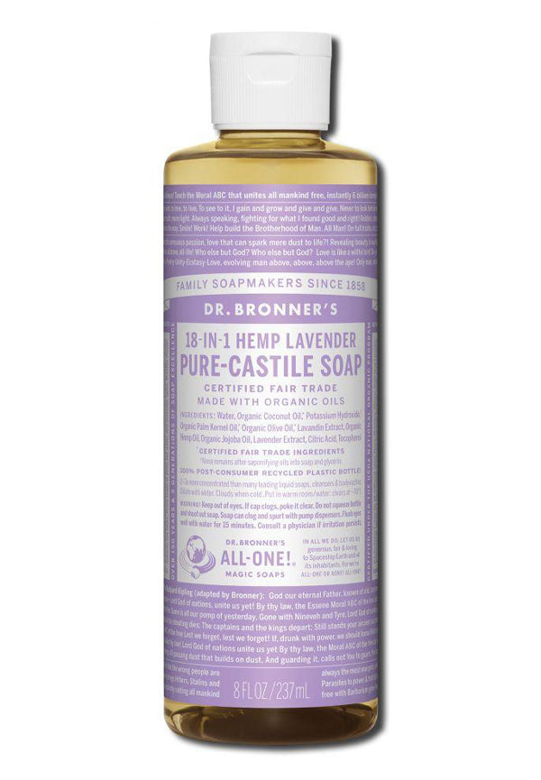 Dr Bronner's Liquid Castile Soap Lavender 8 oz