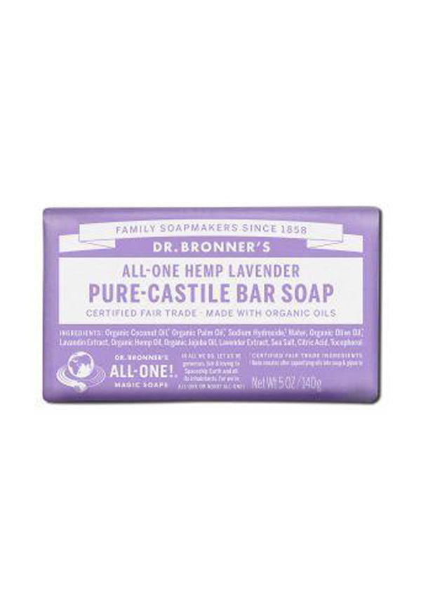 Dr Bronner's Organic Bar Soaps Pure Castile Lavender 5 oz
